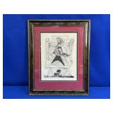 FRAMED PICASSO DORA MAAR IN A WICKER CHAIR LITHO/