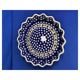 POLAND G & H STAMPED PIE PLATE APPROX 10"