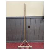 PRIMITIVE WOODEN RAKE APPROX 67"