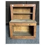 FOLK-ART WOODEN DYNAMITE BOX SHELF/CABINET