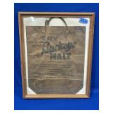 FRAMED BUCKEYE MALT SWOPE BROS JOHNSTOWN, PA BAG