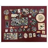 HAND-MADE AND PAINTED BUTTON DISPLAYS