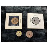 (4) TRANSIT TOKENS:(2) JOHNSTOWN PA, NEW YORK CITY