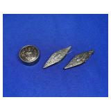 (2) STERLING SILVER TATTING SHUTTLES & SMALL