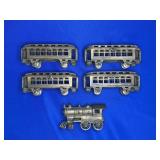 KENTON ERIE CAST IRON 5PC TRAIN SET