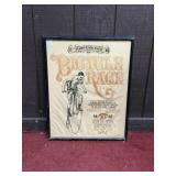 FRAMED FIRST TIME EVER BICYCLE RACE POSTER