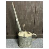 UNMARKED METAL RAILROAD OIL CAN APPROX 33"