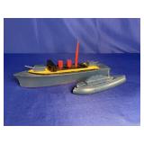 KEYSTONE WOODEN EXPLODING BATTLESHIP W/ DESTROYER