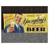 YUENGLING BEER POTTSVILLE TIN SIGN APPROX 39" X 17