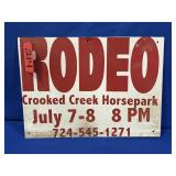 RODEO CROOKED CREEK HORSEPARK TIN SIGN