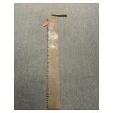 LARGE SAW, ONE HANDLE APPROX 68"