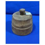 WOODEN BUTTER FLOWER STAMP APPROX 4.75"