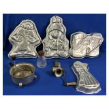 ALUMINUM CAKE MOLDS: MARVIN THE MARTIAN, TAZ, CAR,