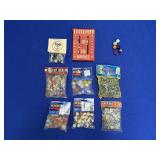 TOOTSIE TOY MARBLES, GLASS MARBLES, ETC