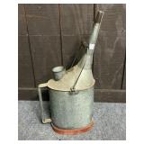 C & ORY METAL RAILROAD OIL CAN APPROX 25.5"