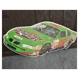 INTERSTATE BATTERIES TIN RACE CAR SIGN