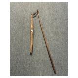 HEAVY WOODEN STICK ON LEATHER STRAP