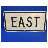 EAST METAL SIGN MARKED C 91 APPROX 23.75" X 11.75"