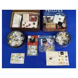 TINS & CIGAR BOXES WITH LOOSE BUTTONS