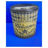 OSWALD & HESS CO. PURE LARD TIN APPROX 14"