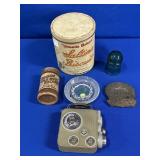 UNEEDA BAKERY TIN: GLASS INSULATOR, SUNNEHANNA