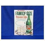 1961 SEVEN-UP CARDBOARD ADVERTISEMENT (16" X 12")