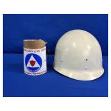 PLASTIC HELMET WITH HORNERSTOWN CIVIL DEFENSE