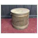 DECORATIVE FIRKINS STYLE WOODEN BUCKET APPROX 14"
