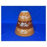(3) PC PYREX AUTUMN HARVEST MIXING BOWL SET WITH