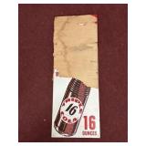 TRIPLE COLA 16 OUNCES TIN SIGN WITH ORIGINAL PAPER