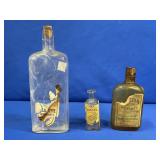 WHISKEY BOTTLES: OLD RYE, PRIVATE STOCK & DAVIS