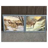 (2) FRAMED W. GOEBEL WHITE TAIL PRINTS
