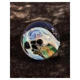 SIGNED JOSH SIMPSON JS 96 ART GLASS MARBLE