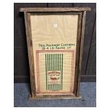 FRAMED GOLDEN EAGLE FLOUR SACK APPROX 34" X 21.5"