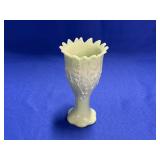 WESTMORELAND GLASS GREEN GOBLET APPROX 7"