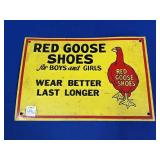 RED GOOSE SHOES TIN SIGN APPROX 13.75" X 9.5"