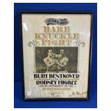 FRAMED 1883 BARE KNUCKLE FIGHT BENTKOVER VS HIGBEE