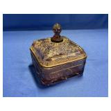 AMETHYST COLORED GLASS WITH DRAGONFLIES