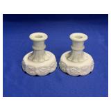(PAIR) CANDLESTICK HOLDERS WESTMORELAND GLASS
