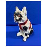 CEMENT PAINTED FRENCH BULLDOG APPROX 13"