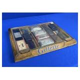 GILLETTE RAZOR DISPLAY WITH RAZORS
