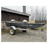 2003 12 FT ALUMINUM BOAT WITH 1981 TRAILER