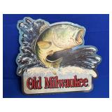 1994 OLD MILWAUKEE BASS TIN SIGN