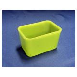 GREEN RECTANGULAR DISH APPROX 6.5" X 4"