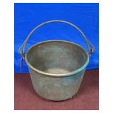 COPPER CAULDRON APPROX 21" WIDE X 16" HIGH