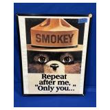 FRAMED SMOKEY THE BEAR POSTER