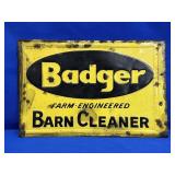 BADGER BARN CLEANER FARM-ENGINEERED METAL SIGN