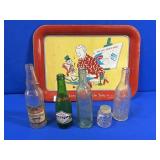 SUPREME BREAD TRAY WITH (4)  BOTTLES &