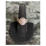 4.0G STERLING SILVER RING W/ CLEAR STONE