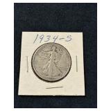 1934-S WALKING LIBERTY SILVER HALF DOLLAR